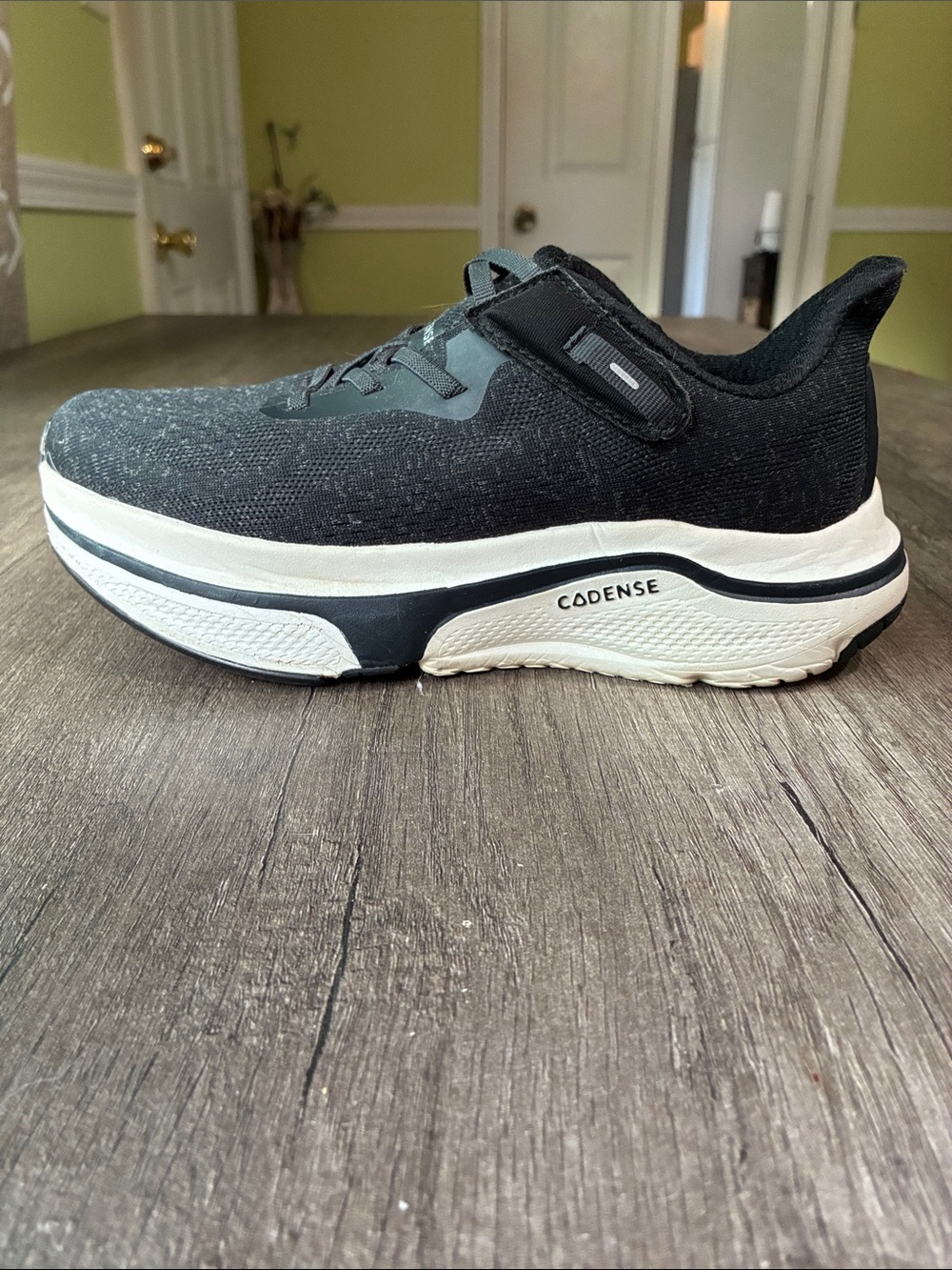 Women’s Black Adaptive Slip-On Walking Sneakers for walking difficulties
